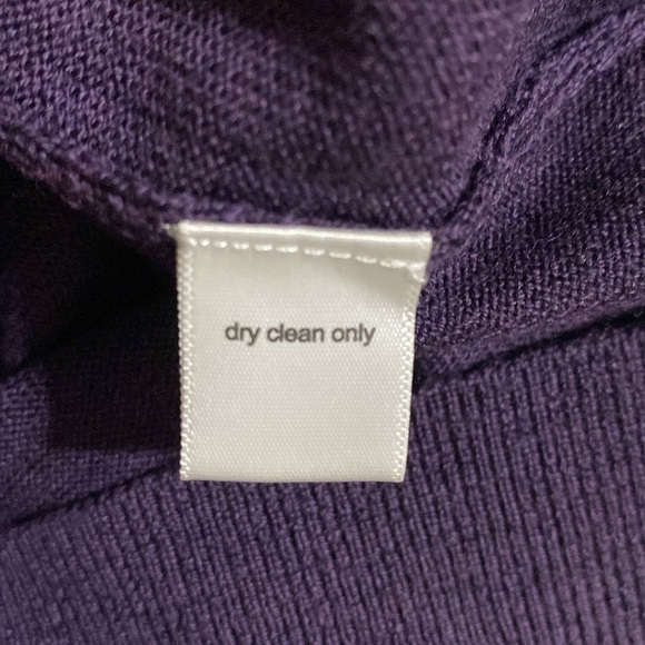 Aristo Men's Deep Purple Zip-Up Sweater pull over XL event soft wool cozy office - Picture 7 of 8